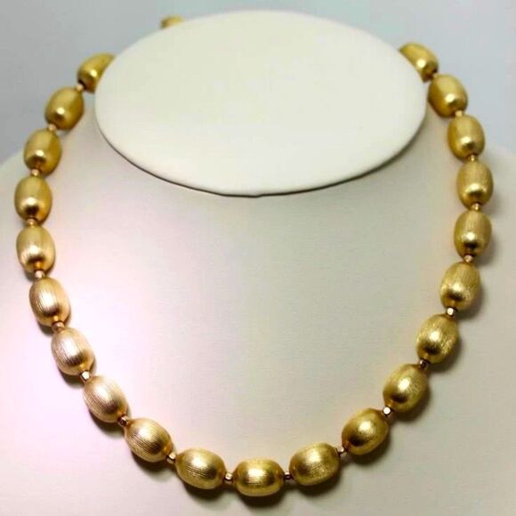 Vintage Alfred Philippe Crown Trifari Gold Beaded Necklace EUC - Picture 6 of 7
